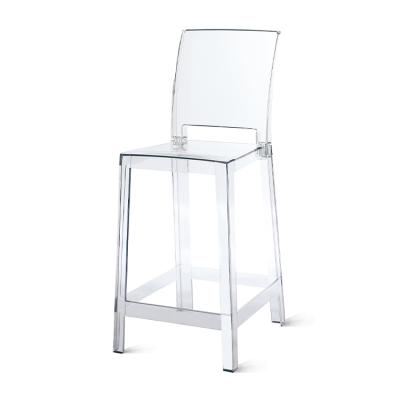 China Modern outdoor hotel modern barstool chairs high transparent kitchen bar stools with back for sale