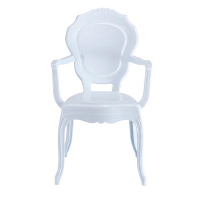 China Modern High Quality Plastic Bella Chairs With Arms Wedding White Princess Chairs For Hotel Banquet Event for sale