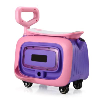 China Wholesale Super Maximum Height Adjustable Handlebar SC-8808 3 in 1 Baby Walker with Suitcase Seat for 3 to 5 Years Old Kids Riding Scooters for sale