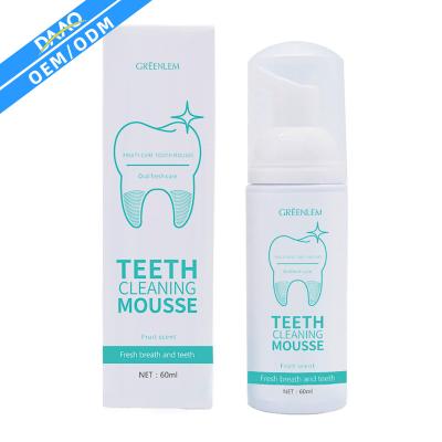 China DAAO Effective Tooth Whitening Private Label Foam Toothpaste Mint Flavor Tooth Mousse Teeth Whitening Foam For Daily Dental Care for sale