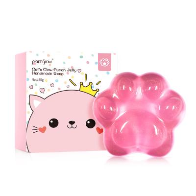 China Whitening IN CURRENT Wholesale Cat Soap Toilet Claw Punch Jelly Handmade Soap Skin Whitening Soap for sale