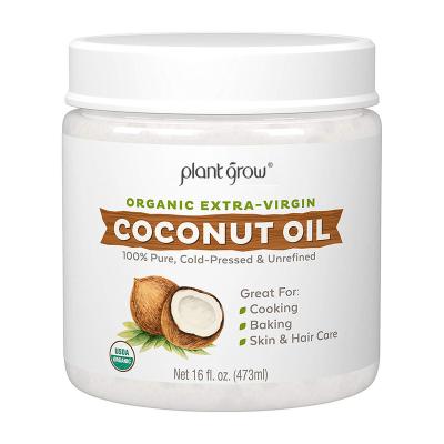 China Cooking OEM 100% Pure Natural Virgin Organic Coconut Oil 473ml for Hair and Skin for sale