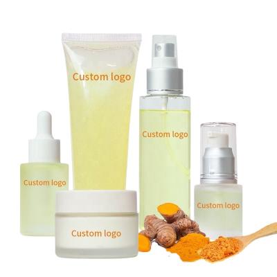 China OEM Private Label Organic Turmeric Skin Care Whitening Anti Aging Face Set for sale