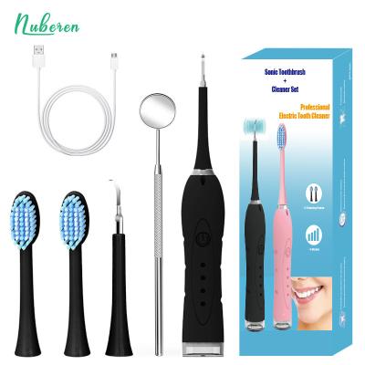 China Intake Grade Silicone+Plastic Electric Calculus Remover 2 in 1 Dental Dental Oral Care Dental Plaque Remover Dental Plaque Remover Electric Tooth Teeth Remover for sale