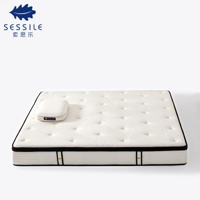 China Flippable Soft Knitted Fabric Customied Size Pocket Spring Coil Gel Memory Foam Roll Wrapped Mattress for sale