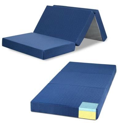 China Portable Japanese Child Foam Mattress Folding Flippable Memory Foam Adult Triple Mattress Tatami 3 Folds for sale