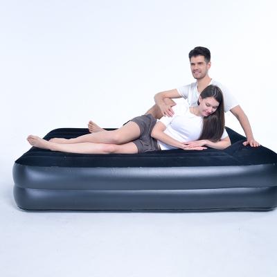 China Single Size Foldable Portable Assembled Inflatable Air Bed Mattress Camping With Built-in Pump for sale