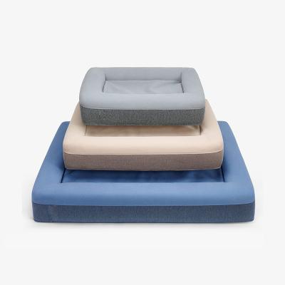 China Wholesale Waterproof Large Dogs Bed Rectangular Pet Cat Bed Mattress Memory Foam Sofa Custom Size Removable Orthopedic for sale