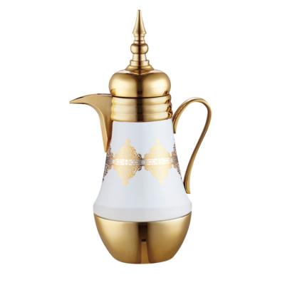 China Eco 1000ml PORTABLE Luxury Flask Gold Color Biodegradable Water Bottle Kettle for sale