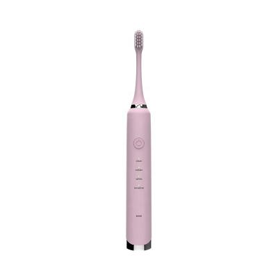 China ABS adult electric toothbrush with two brush heads, 4 rechargeable modes for sale