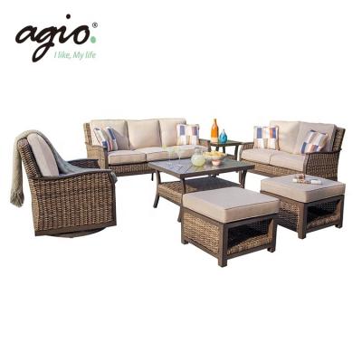 China Eco-friendly\UV Resistant\Water Proof\Wicker Sofa Set Garden Furniture For Backyard Patio Furniture High Quality Outdoor Aluminum Rattan Weather Resistant for sale