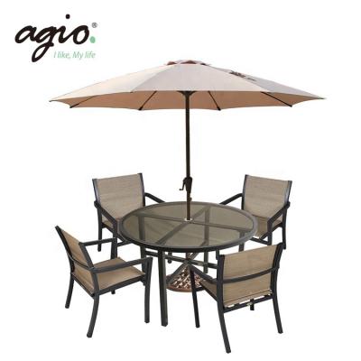 China New Design Factory Weather Resistant Aluminum Patio Furniture Eco-Friendly\UV Resistant\Water Proof\Outdoor Dining Set for sale