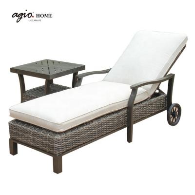 China Eco-friendly\UV Resistant\Water Proof\Weather Resistant Aluminum Rattan Sun Loungers Modern Design For Outdoor for sale