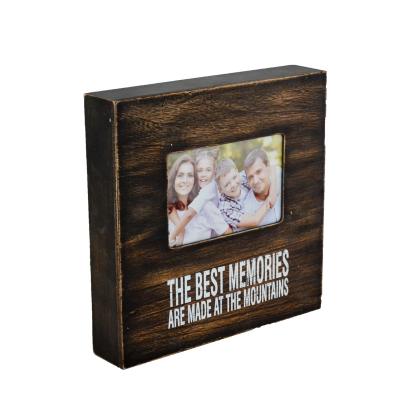 China Wholesale Custom Made Luxury Black Wood Cheap Friends Family Mordern Small MDF Picture Photo Frame Set for sale