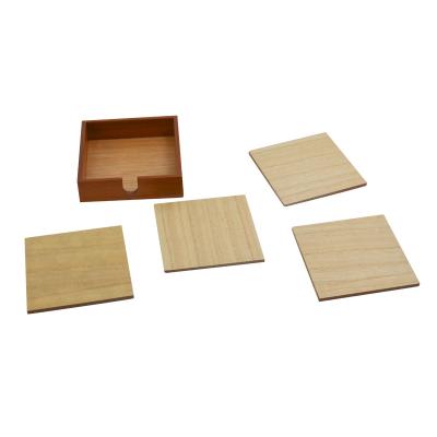 China Sustainable Table Mat Household Drinks Coaster Wooden Anti-scalding Custom Tea Coasters for sale