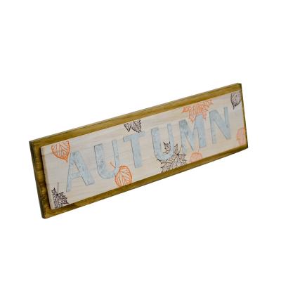 China Wholesale AUTUMN Wood Frame Europe Blank Home Signs To Decorate Walls for sale