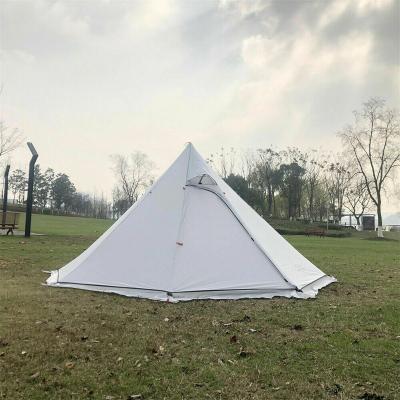 China Hot Selling Durable 190TPU Aluminum Outdoor Double Layer Teepee Camping Pole Indian Tent for sale