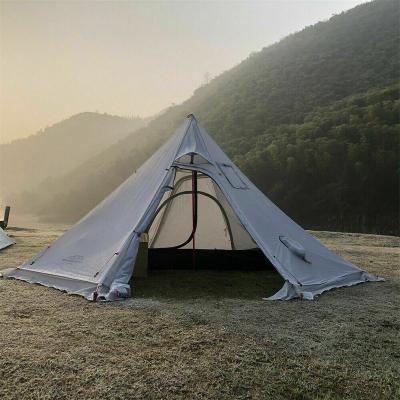 China Durable Polyester Cotton Fabric With3 Poles Customized Size Kids Indoor Outdoor Indian White Teepee Tent for sale