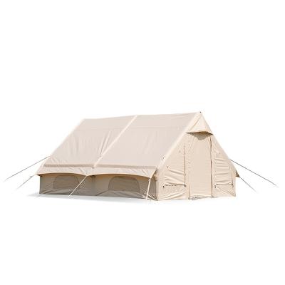 China Extended type inflatable waterproof camping bell tent canvas cotton glamping tent for sale for sale