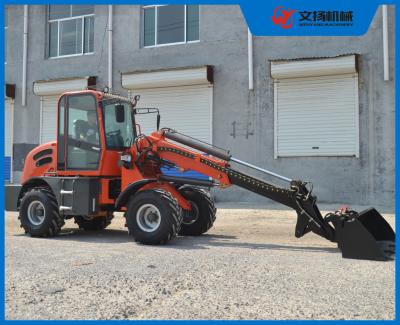 중국 1.5ton 0.65m3 물통 최대 드는 고도 4700mm를 가진 망원경 바퀴 장전기 판매용