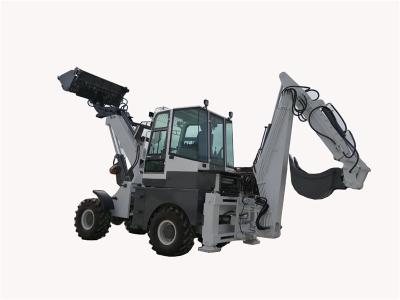 China Zwarte Witte 1,6 Ton4wd Telescopische Backhoe Lader met Graafwerktuig WY22-16 Te koop