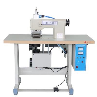 China food & Beverage factory hot sale AH-100-Q 2000W power make tablecloth woven fabric bag non welding semi-automatic ultrasonic lace machine for sale