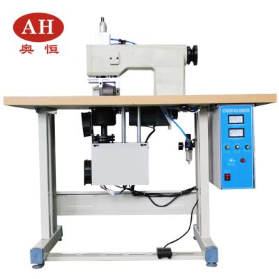 China food & Beverage Factory AH-100Q 2027 Latest Design Production 1500-2500W Table Cloth Sealing Lace Seam Ultrasonic Lace Machine for sale