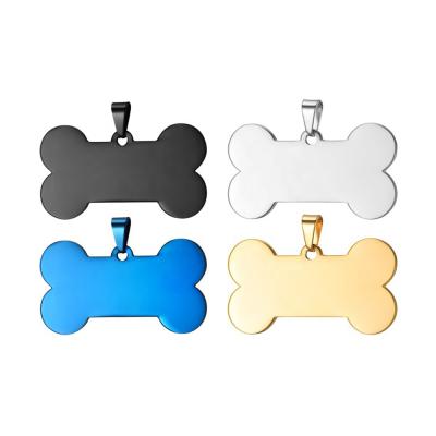 China Souvenir Factory Custom Mounted Black Gold Stainless Steel Metal Military Blank Dog Tag With Collar for sale