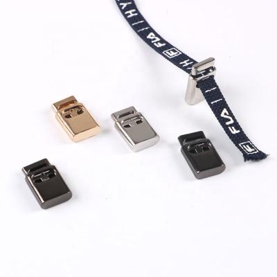 China Custom Garment Cord Rope Clothes Ties End Lock Metal Mini Cord Stopper Twine for sale