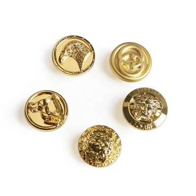 China Other Custom Brand Logo Engraved Metal Men Shirt Buttons For Coat for sale