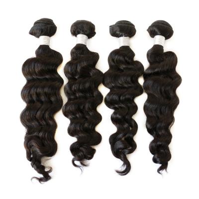 China Deep Wave Bundles Peruvian Hair Deep Wave Hair 4 Bundles With Closure Remy Human Hair Weave Bundles With Closure Natural Color for sale