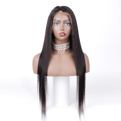 China China Long Straight Natural Color Swiss Lace Human Hair Wig For Indian Raw Colored Women's Lace Front Human Hair Wig 100% for sale