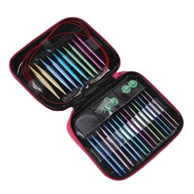 China Easy Grip Crochet Hook Set High Quality Detachable Crochet Hook Knitting Tools Costume Case Set For DIY for sale