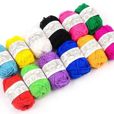 China Convenient Children's Handmade DIY Colored Yarn Balls Kindergarten Handmade Materials Like Acrylic Knitting Yarn for sale