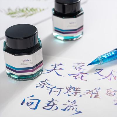 China BANMI Color Pen Ink Sheen Gradient Color Ink Pen Glass Dipped In Fountain Pen Gold Powder 30ml for sale