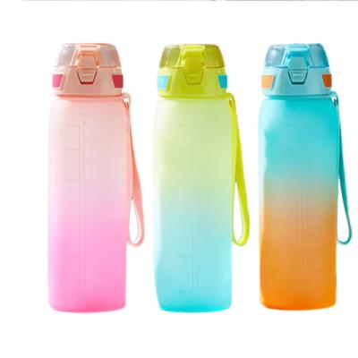 China LOGO Large Capacity Sustainable Custom Portable Tritan Sports Drinking Water Bottle 1000ml Plastic Water Bottles for sale