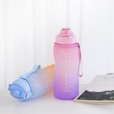 China Sustainable Customized Plastic Sports Drinking Cheap Water Bottle TRITAN Capacity Big Day Drink Bottles For Sport Custom Logo BPA Free for sale