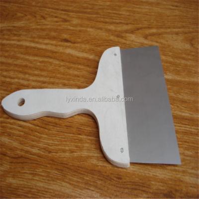 China 50# Carbon Steel Carbon Steel Putty Knife With Wood Handle for sale