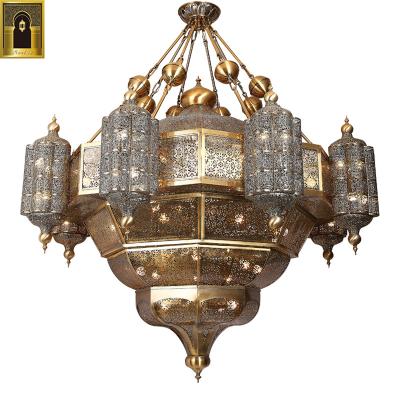 China Asian Arab Lighting Iron Masjid Chandelier Middle East Mosque Chandelier Antique for sale