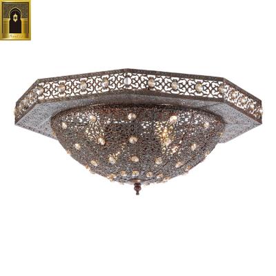 China industrial custom printed moroccan ceiling lamp e27 height handmade muslim vintagecrystal lamp bar ceiling light for sale