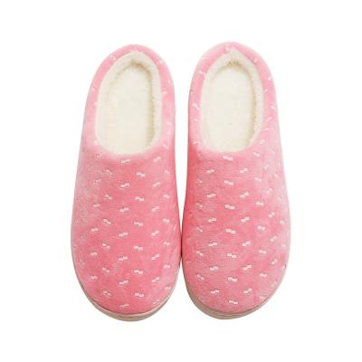 China Autumn And Winter Household Shoes Breathable Wooden Warm Home Plush Floor Soft Unique Slippers Women's Cotton Slippers for sale