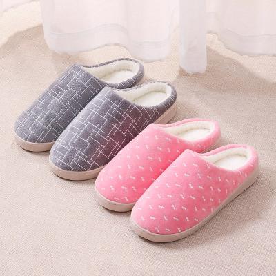 China Wholesale Breathable Soft Unique Sippers Autumn And Winter Household Shoes Cotton Bedroom Warm Plush Wooden Floor Men And Women for sale