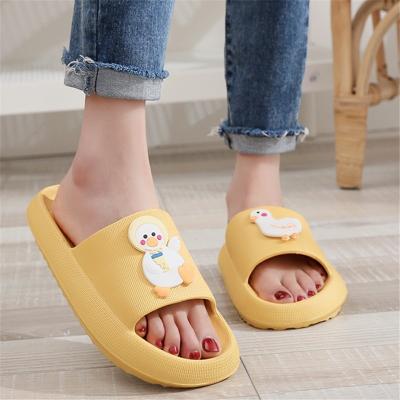 China Unisex Duck EVA Slippers Cute Flat Bottom Guest Clog Sandals Custom Home Cartoon Anti-skid Thickening for sale