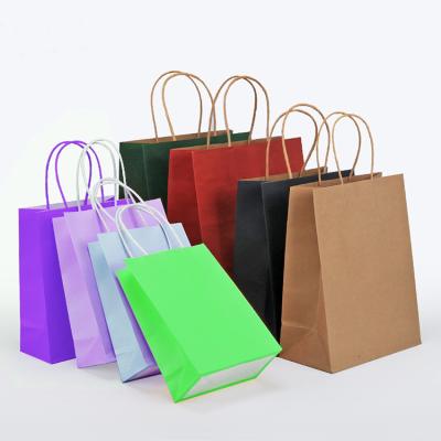 China Recycled Materials Paper Various Size Black Handle Smell Proof Shopping Bag Custom Kraft Paper Bags With Logo for sale