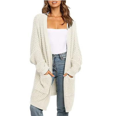 China New Amazon hit winter long white cardigan thick anti-pilling cashmere knitted women Fuzzy Wear Sweaters for sale