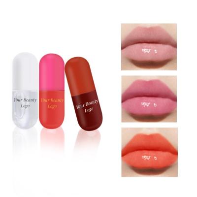 China Waterproof Your Logo Pumping Lip Plumper Lipstick Lip Gloss with Collagen Vitamin E and Hyaluronic Acid Hydrating Sexy Lips for sale