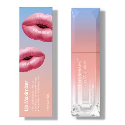 China Best Vegan Waterproof Wholesale Private Label Lip Moisturizer Clear Lip Plumper Plump Hydration and Reduce Fine Lines for sale