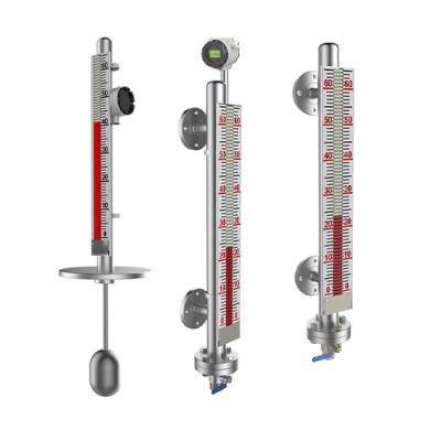 China SS304 0.4-20g/cm3 Side - Mounted Liquid Level Gauge / Magnetic Water Level Sensor Oil Tank Gauge for sale