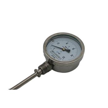 China Industrial SS304 Stainless Steel Bimetal Radial Dial Angle Analog Thermometer Temperature Measurement for sale