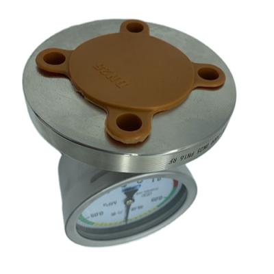 China Factory Wholesale SS304 Stainless Steel Flange Type Diaphragm Pressure Gauge For Sanitary Industry for sale